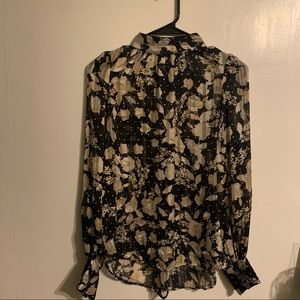 Black Floral Blouse